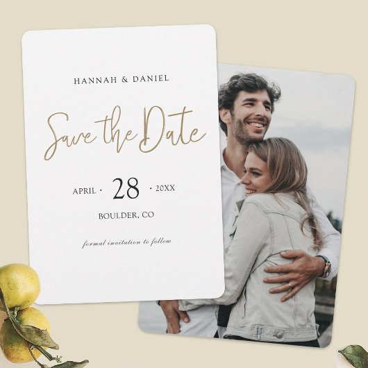 Einfach Chic Custom Foto Save The Date