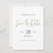 Einfach Chic Custom Foto Save The Date (Vorderseite)