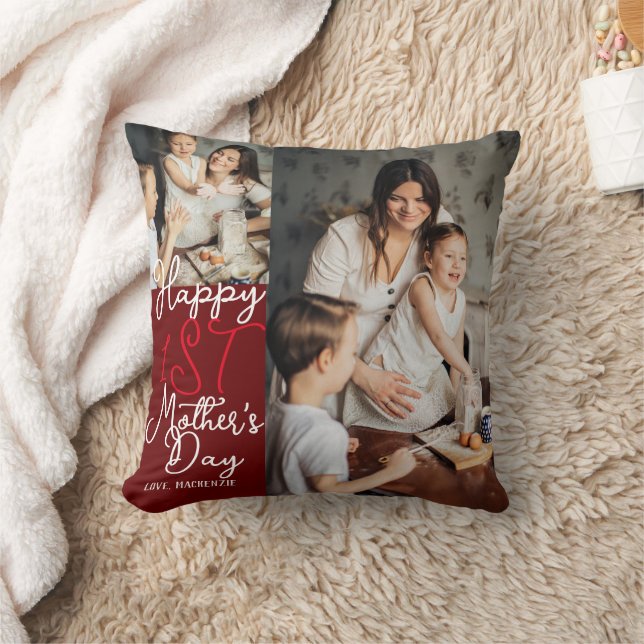 Einfach & chic erste Muttertage Geschenk Foto Coll Kissen (Decke)
