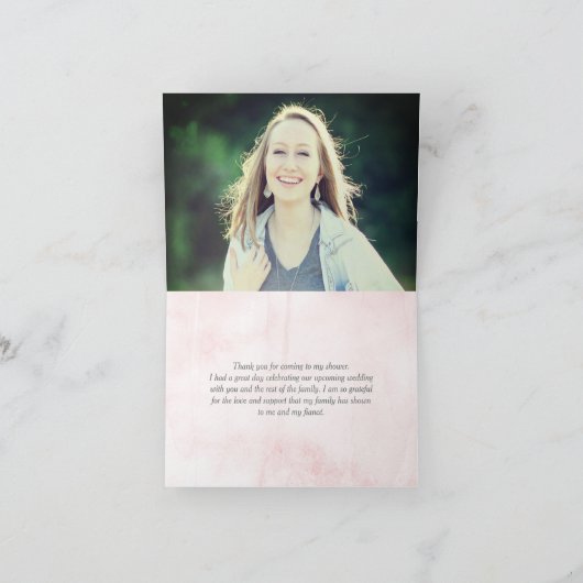 Einfach Chic Floral Garden Baby Dusche Vielen Dank Dankeskarte (Innenseite)