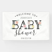 Einfach Chic Floral Garden Baby Dusche Willkommen Banner (Horizontal)