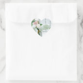Einfach Chic floral Heart Shaped Sticker (Tasche)
