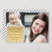 Einfach Chic Foto Abschluss Ankündigung / Gold (Vorne/Hinten)