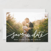 Einfach Chic Foto Custom Wedding Save the Date Magneteinladung (Vorderseite)
