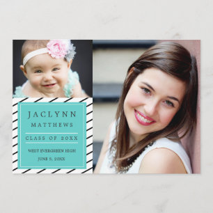 Einfach Chic Foto Graduation Party Einladung