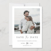 Einfach Chic Foto Wedding Save the Date Magnet (Vorderseite)