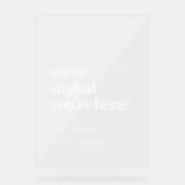 Einfach & chic Freuen Sie sich auf Mattierten Acrylschild (Vorderseite)