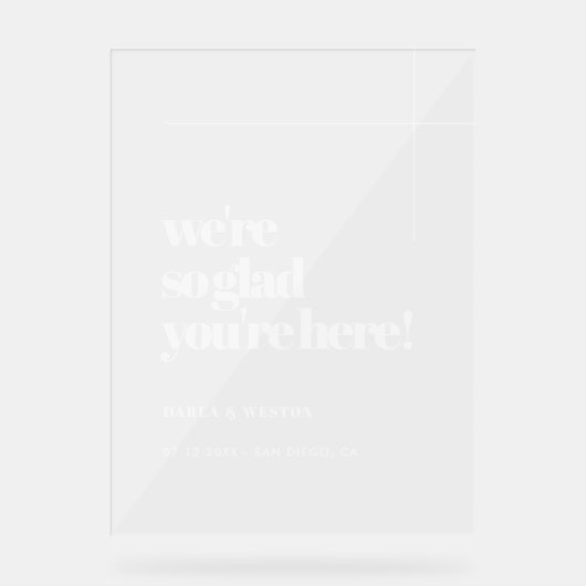 Einfach & chic Freuen Sie sich auf Mattierten Acrylschild (Vorderseite)