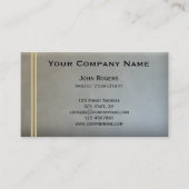 Einfach Chic Grau Blue Gold Visitenkarte (Vorderseite)