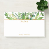 Einfach Chic Greenery & Gold Foil Note Pad Post-it Klebezettel (Büro)