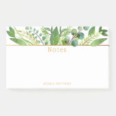 Einfach Chic Greenery & Gold Foil Note Pad Post-it Klebezettel (Vorderseite)