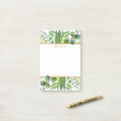 Einfach Chic Greenery & Gold Foil Note Pad Post-it Klebezettel (Auf Schreibtisch)