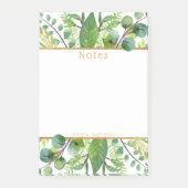 Einfach Chic Greenery & Gold Foil Note Pad Post-it Klebezettel (Vorderseite)