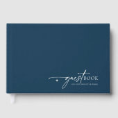 Einfach Chic Hochzeit Preußen Blue ID1046 Gästebuch (Vorderseite)