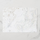 Einfach Chic Real Foil Foto Geburtserklärung ankün Folieneinladung (Rückseite)