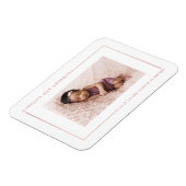 Einfach Chic Rose Gold Foil Birth Ankündigung Magnet (Linke Seite)
