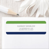 Einfach Chic Rücksendeadressen-Aufkleber / Marine (Insitu)