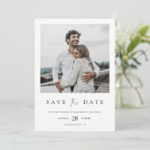 Einfach Chic Save the Date mit Foto Minimalistisch (Stehend Vorderseite)
