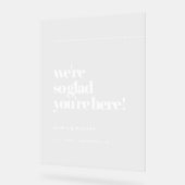 Einfach Chic So froh, dass Sie hier sind willkomme Acrylschild (Winkel)