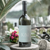 Einfach Chic Wedding Cheers Dusty Aquamarin/Wht ID Weinetikett