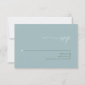 Einfach Chic Wedding Dusty Aquamarin ID1046 RSVP Karte (Vorderseite)