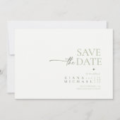 Einfach Chic Wedding Foto Pearl White ID1046 Save The Date (Vorderseite)