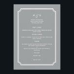 Einfach Chic Wedding Menu Card Menükarte<br><div class="desc">Dieses schlichte Menü-Kartendesign verleiht Ihrem Tisch sofort eine moderne,  elegante Touch. Erhältlich in verschiedenen Farben. Auf Anfrage können Sie auch die passenden Farben auswählen.</div>