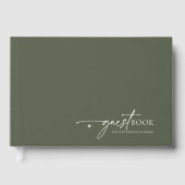 Einfach Chic Wedding Moss Green ID1046 Gästebuch (Vorderseite)