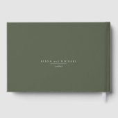 Einfach Chic Wedding Moss Green ID1046 Gästebuch (Rückseite)