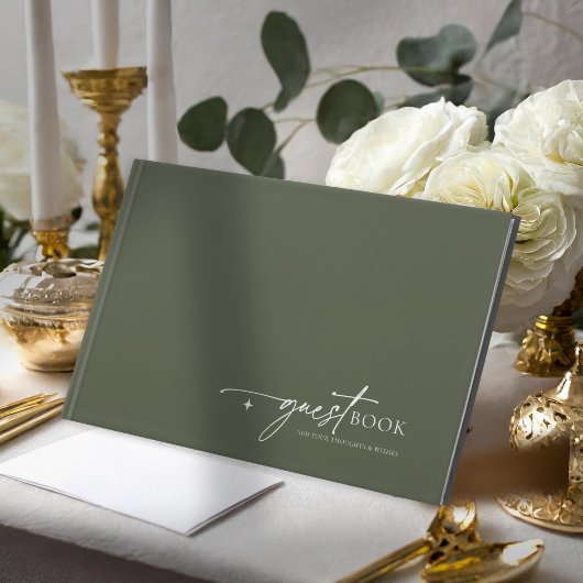 Einfach Chic Wedding Moss Green ID1046 Gästebuch