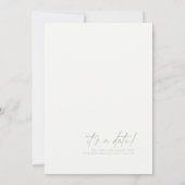 Einfach Chic Wedding Pearl White Vert ID1046 Save The Date (Rückseite)