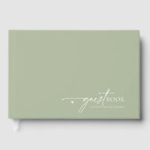 Einfach Chic Wedding Sage Green ID1046 Gästebuch (Vorderseite)