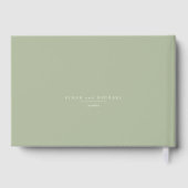 Einfach Chic Wedding Sage Green ID1046 Gästebuch (Rückseite)