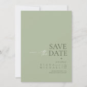 Einfach Chic Wedding Sage Green Vert ID1046 Save The Date (Vorderseite)