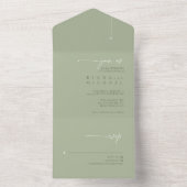 Einfach Chic Wedding Sage/Pearl ID1046 All In One Einladung (Innen Boden)