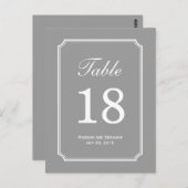 Einfach Chic Wedding Tischnummer Card (Vorne/Hinten)