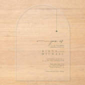 Einfach Chic Wedding Transparent Arch ID1046 Acryleinladungen (Vorderseite)