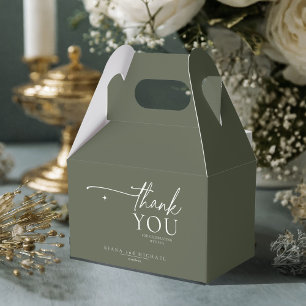 Einfach Chic Wedding Vielen Dank Moss Green ID1046 Geschenkschachtel