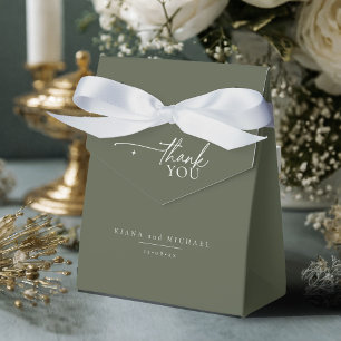 Einfach Chic Wedding Vielen Dank Moss Green ID1046 Geschenkschachtel