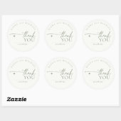 Einfach Chic Wedding Vielen Dank Pearl White ID104 Runder Aufkleber (Blatt)