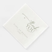 Einfach Chic Wedding Vielen Dank Pearl White ID104 Serviette (Ecke)