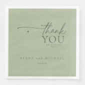 Einfach Chic Wedding Vielen Dank Sage/Moss ID1046 Serviette (Vorderseite)