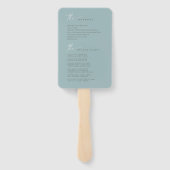 Einfach Chic Wedding Welcome Program Aquamarin ID1 Fächer (Rückseite)