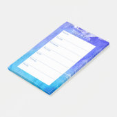 Einfach Chic Weekly Planner | Aquarellblau Post-it Klebezettel (angewinkelt)