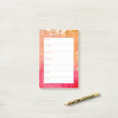 Einfach Chic Weekly Planner | Wasserfarbe Post-it Klebezettel (Auf Schreibtisch)