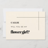 Einfach Chic Werden Sie meine Blume Girl Card Einladung (Vorderseite)