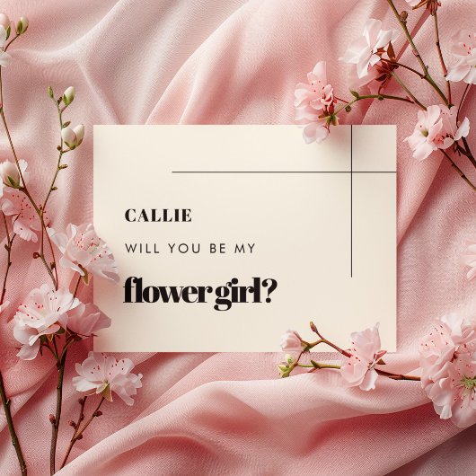 Einfach Chic Werden Sie meine Blume Girl Card Einladung