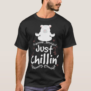 Einfach chillen Eisbär Meditation Eisbär T-Shirt