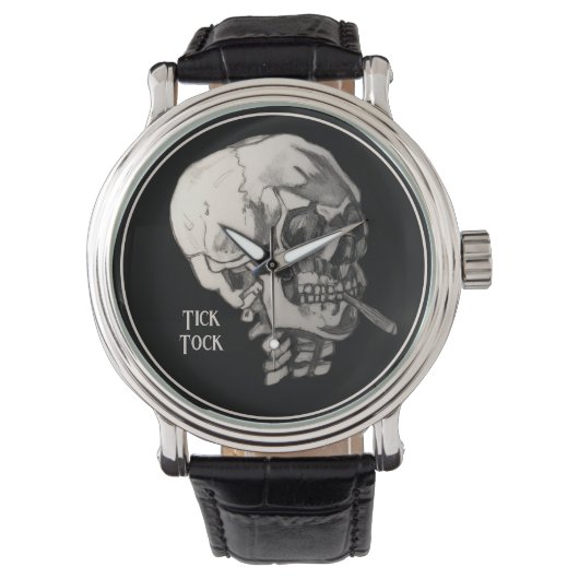 Einfach chillen Schädel Armbanduhr (Vorderseite)