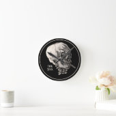 Einfach chillen Schädel Runde Wanduhr (Zuhause)